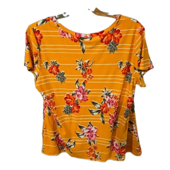 ♥️5 for $25♥️ Bobbie Brooks Soft Tangerine Floral Top Women's 2X - Picture 2 of 9
